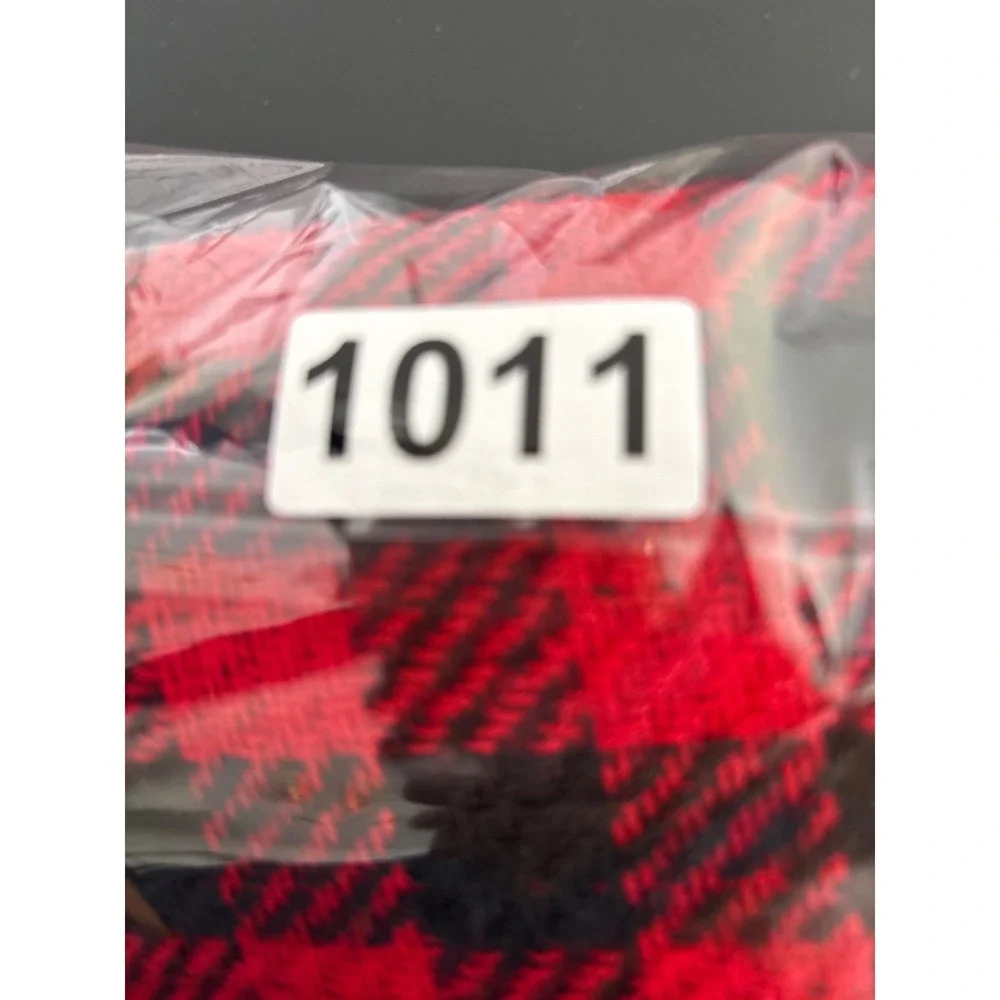 Red Black Buffalo Plaid Reversible Scarf Gingham Wrap Rock Grunge Punk Academia‎